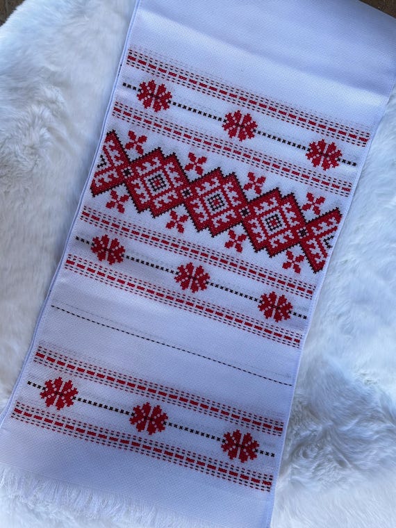 Ukrainian Embroidered Rushnyk Wedding Towel | Traditional Handmade Wedding Ceremony Towel | In Stock in USA | Вишитий Рушник