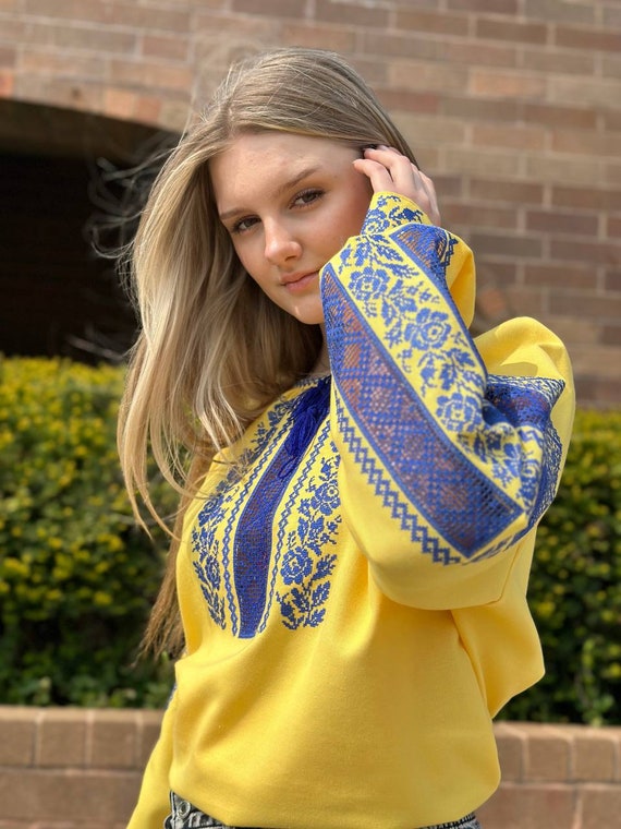 Ukrainian Embroidered Blouse for Women | Ethno Vintage Women's Vyshyvanka Shirt | Sorochka Vyshyta | Vyshyvanka Gift USA | Вишиванка (104)