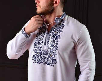 Ukrainian Vyshyvanka | Men's Embroidered Shirt | Вишиванка | Ukraine Vintage Sorochka Gift for Him | Handmade Ukrainian Clothing (65)