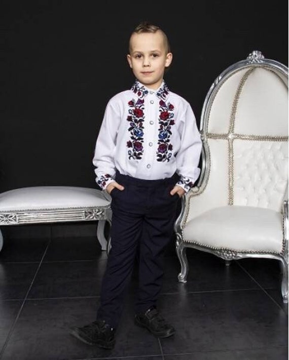Embroidered Vyshyvanka Shirt for Boys | Ukrainian Embroidery Shirt | Traditional Ukrainian Style Gift in Stock in USA | Вишиванка у США (9)
