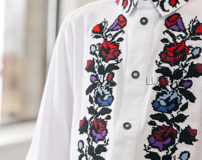 Embroidered Vyshyvanka Shirt for Boys | Ukrainian Embroidery Shirt | Traditional Ukrainian Style Gift in Stock in USA | Вишиванка у США (39)