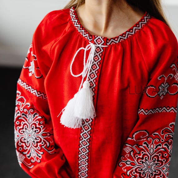 Embroidered Vyshyvanka Blouse for Girls | Ukrainian Embroidery Shirt | Traditional Ukrainian Style in Stock in USA | Вишиванка у США