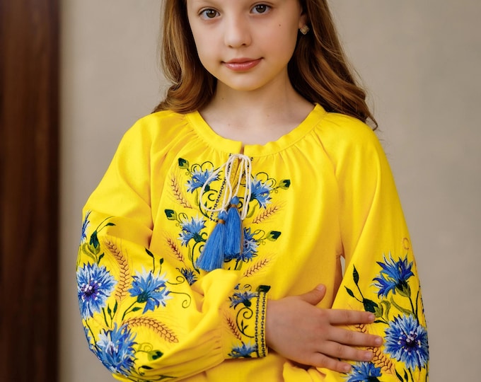 Girls' Embroidered Vyshyvanka Blouse | Authentic Ukrainian Shirt in USA