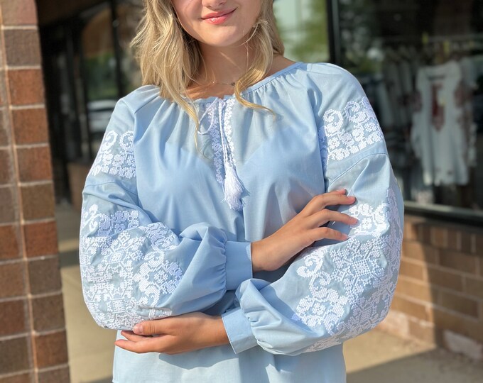 Ukrainian Vyshyvanka Embroidered Blouse for Women | Ethno Vintage Women's Shirt | Sorochka Vyshyta | Vyshyvanka in USA - Fast Shipping (109)