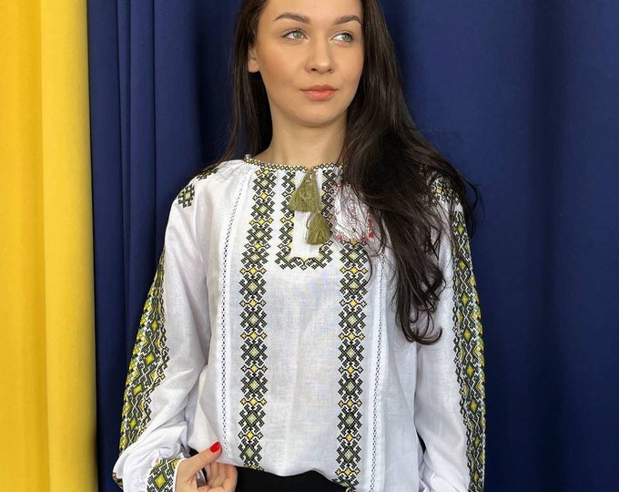 Ukrainian Embroidered Blouse for Women | Ethno Vintage Women's Vyshyvanka Shirt | Sorochka Vyshyta | Vyshyvanka Gift USA | Вишиванка (2)