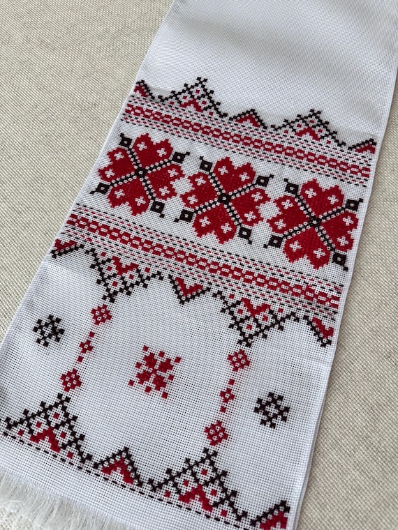 Ukrainian Embroidered Rushnyk Wedding Towel | Traditional Handmade Wedding Ceremony Towel | In Stock in USA | Вишитий Рушник