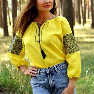Ukrainian Embroidered Blouse for Women | Ethno Vintage Women&#39;s Vyshyvanka Shirt | Sorochka Vyshyta | Vyshyvanka Gift USA | Вишиванка (87)