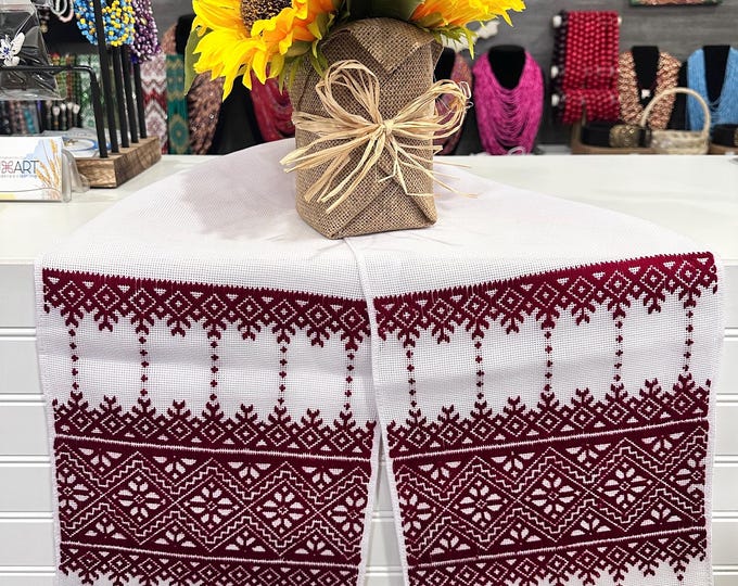 Ukrainian Embroidered Wedding Rushnyk | Handmade Ceremony Towel