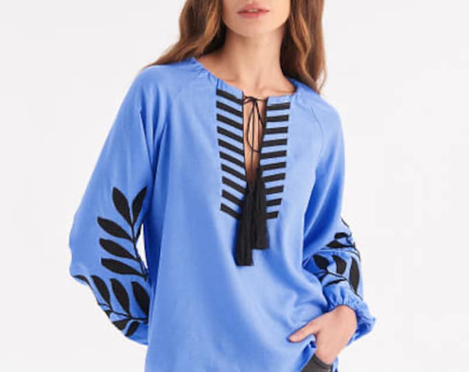 Ukrainian Embroidered Blouse for Women | Ethno Vintage Women's Vyshyvanka Shirt | Sorochka Vyshyta | Vyshyvanka Gift USA | Вишиванка (102)