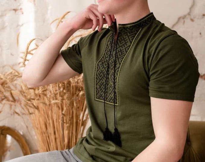 Men's Embroidered Vyshyvanka T-Shirt | Ukrainian Style