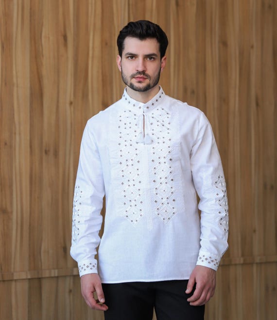 Men's Ukrainian Vyshyvanka Shirt | Embroidered Sorochka, in USA Clothing