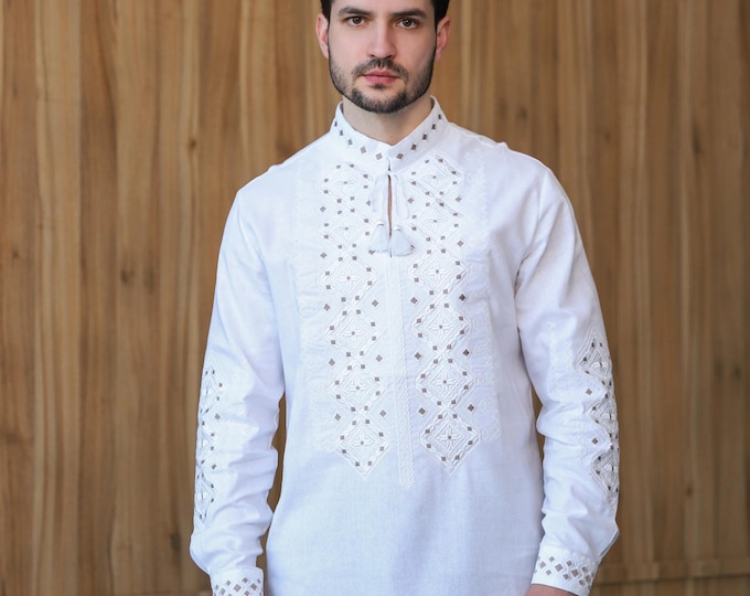 Men's Ukrainian Vyshyvanka Shirt | Embroidered Sorochka, in USA Clothing