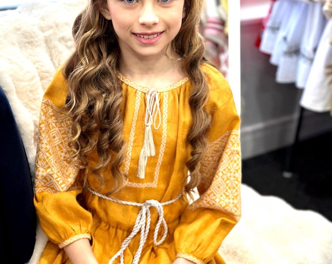 Embroidered Vyshyvanka Dress for Girls | Ukrainian Embroidery Dress | Traditional Ukrainian Style in Stock in USA | Вишиванка у США (2)