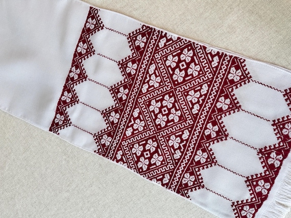 Ukrainian Embroidered Rushnyk Wedding Towel | Traditional Handmade Wedding Ceremony Towel | In Stock in USA | Вишитий Рушник
