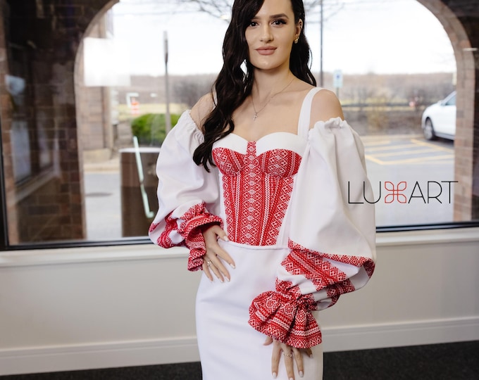 Corset | Embroidered Ukrainian Corsets in USA | Gift for Her | Handmade Present for Women | Вишитий Корсет | Ukraine Vyshyvanka (4)