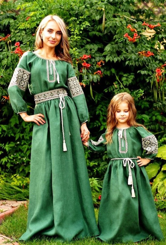 Ukrainian Vyshyvanka Dress | Ukraine Embroidered Dress in USA | Handmade Traditional Ukraine-Style Boho Embroidery Gift | Вишиванка (79)