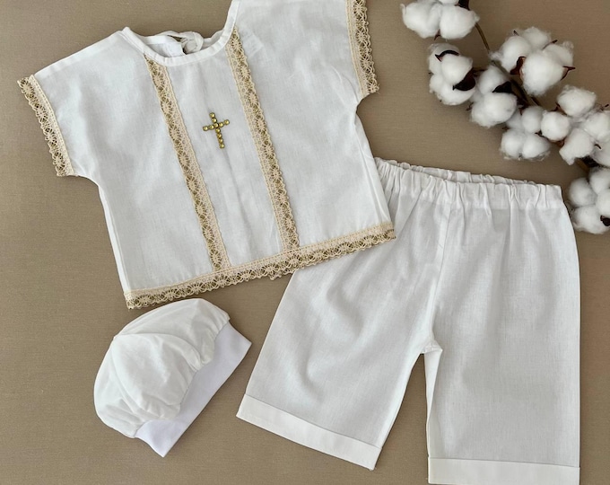 Baptism Outfit for Baby Boy | Embroidered Christening Suit | Baby Boy Formal Wear | Baptism Ceremony Clothing | Newborn Blessing Gift (10)