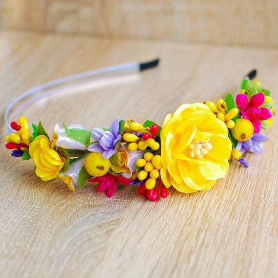 Handmade Ukrainian Flower Crown | Vinok | Вінок | Floral Wreath Headband | Hair Accessory Gift for Her or Girl | Boho Festival Style (22)