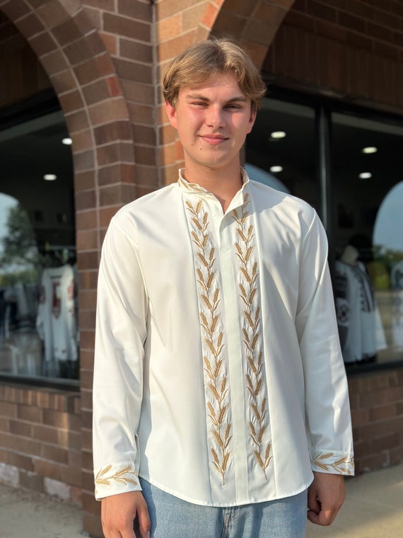 Ukrainian Vyshyvanka | Men's Embroidered Shirt | Вишиванка | Ukraine Vintage Sorochka Gift for Him | Handmade Ukrainian Clothing (91)