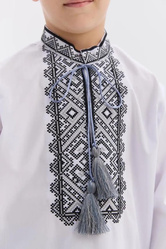 Embroidered Vyshyvanka Shirt for Boys | Ukrainian Embroidery Shirt | Traditional Ukrainian Style Gift in Stock in USA | Вишиванка у США