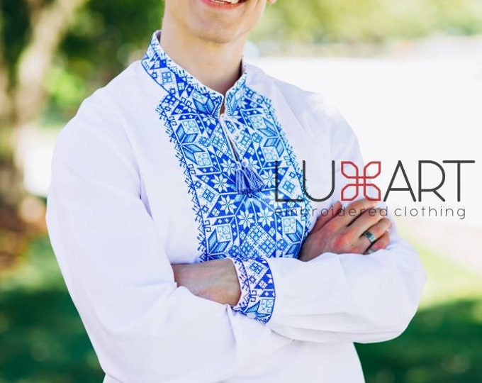 Ukrainian Vyshyvanka | Men's Embroidered Shirt | Вишиванка | Ukraine Vintage Sorochka Gift for Him | Handmade Ukrainian Clothing (92)