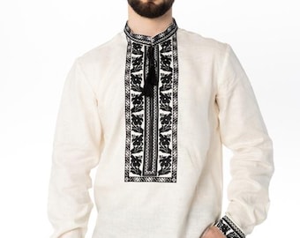Ukrainian Vyshyvanka | Men's Embroidered Shirt | Вишиванка | Ukraine Vintage Sorochka Gift for Him | Handmade Ukrainian Clothing (2)