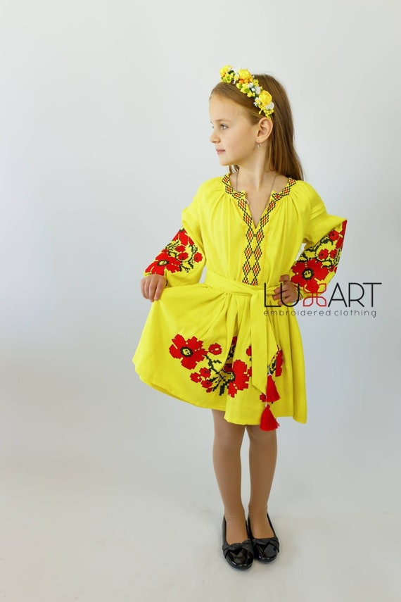 Ukrainian vyshyvanka for girl Ukrainian dress in USA Ukrainian dress for baby girl Vyshyvanka2020 Vyshyvanka dress Dresses with embroidery