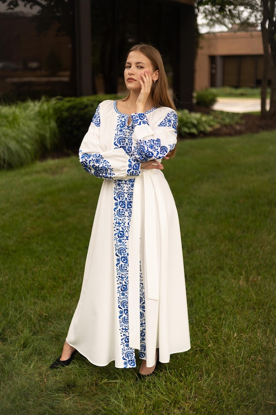 Ukrainian Vyshyvanka Dress | NEW Embroidered Dress | Handmade Traditional Ukraine-Style Boho Embroidery | Вишиванка (89)