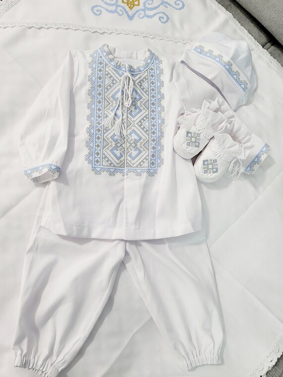 White Baptism Outfit Baby Boy Baptism Outfit Christening Outfit Dedication Outfit Baptism Outfit