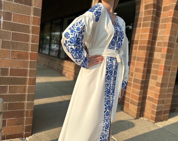 Ukrainian Vyshyvanka Dress | NEW Embroidered Dress | Handmade Traditional Ukraine-Style Boho Embroidery | Вишиванка (89)
