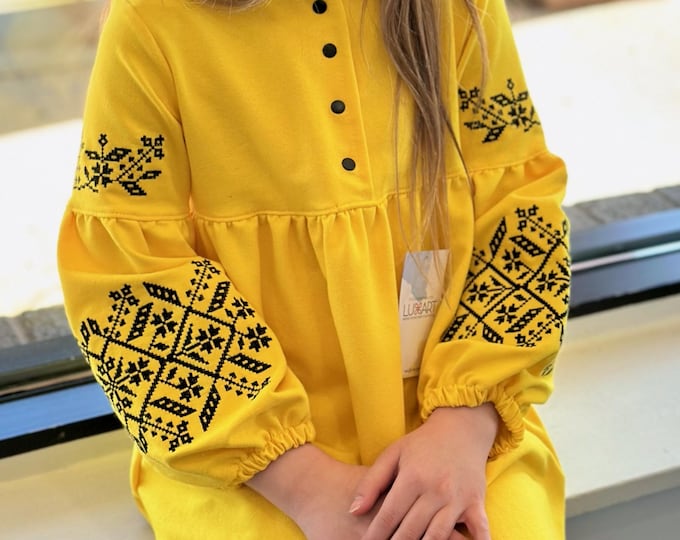 Girls' Embroidered Vyshyvanka Dress | Traditional Ukrainian Style