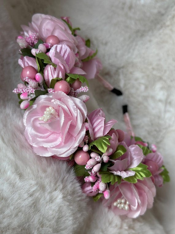 Handmade Ukrainian Flower Crown | Vinok | Вінок | Floral Wreath Headband | Hair Accessory Gift for Her or Girl | Boho Festival Style (48)