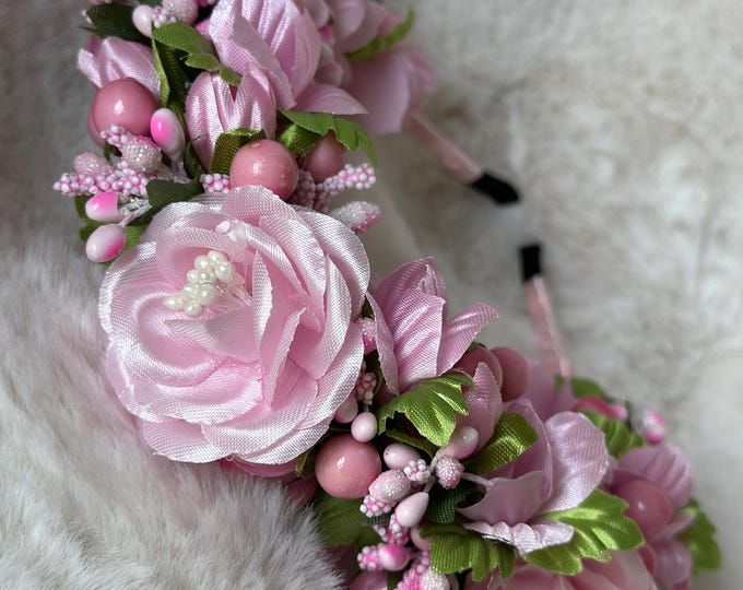 Handmade Ukrainian Flower Crown | Vinok | Вінок | Floral Wreath Headband | Hair Accessory Gift for Her or Girl | Boho Festival Style (48)