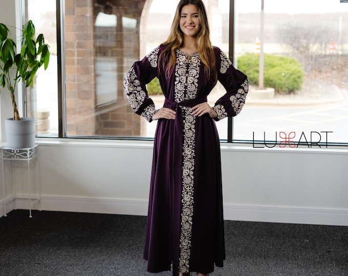 Ukrainian Vyshyvanka Dress | Ukraine Embroidered Dress in USA | Handmade Traditional Ukraine-Style Boho Embroidery Gift | Вишиванка (99)