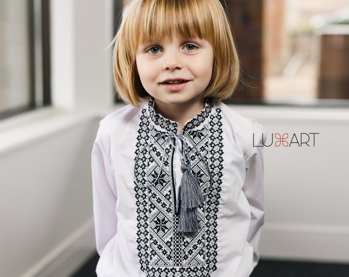 Embroidered Vyshyvanka Shirt for Boys | Ukrainian Embroidery Shirt | Traditional Ukrainian Style Gift in Stock in USA | Вишиванка у США (40)