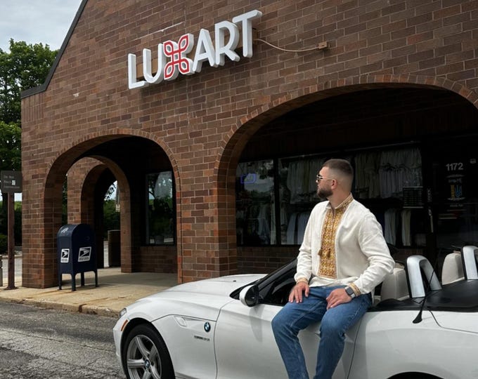 Ukrainian Vyshyvanka | Men's Embroidered Shirt | Вишиванка | Ukraine Vintage Sorochka Gift for Him | Handmade Ukrainian Clothing (62)