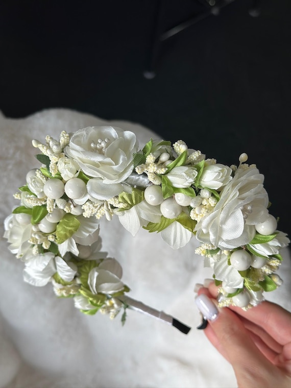 Handmade Ukrainian Flower Crown | Vinok | Вінок | Floral Wreath Headband | Hair Accessory Gift for Her or Girl | Boho Festival Style (34)