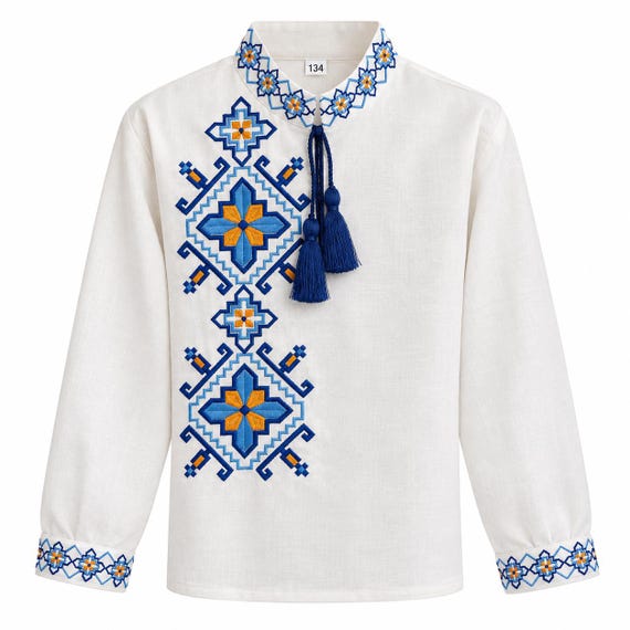Embroidered Vyshyvanka Shirt for Boys | Ukrainian Embroidery Shirt | Traditional Ukrainian Style Gift in Stock in USA | Вишиванка у США
