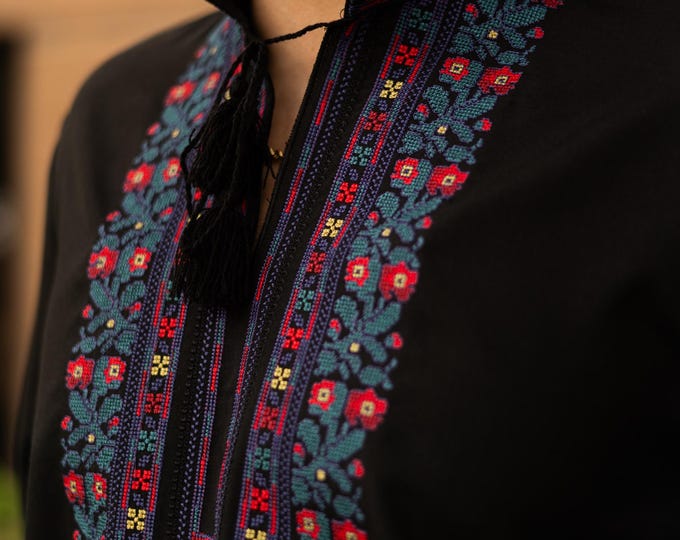 Ukrainian Vyshyvanka | Men's Embroidered Shirt | Вишиванка | Ukraine Vintage Sorochka Gift for Him | Handmade Ukrainian Clothing in USA