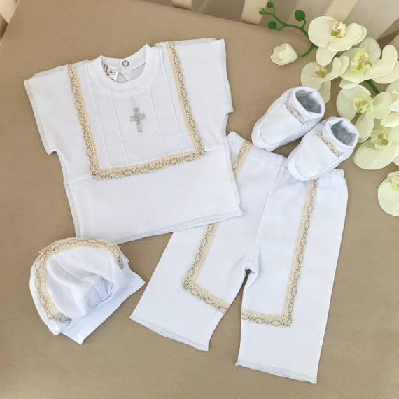 Baptism Outfit for Baby Boy | Embroidered Christening Suit | Baby Boy Formal Wear | Baptism Ceremony Clothing | Newborn Blessing Gift (6)