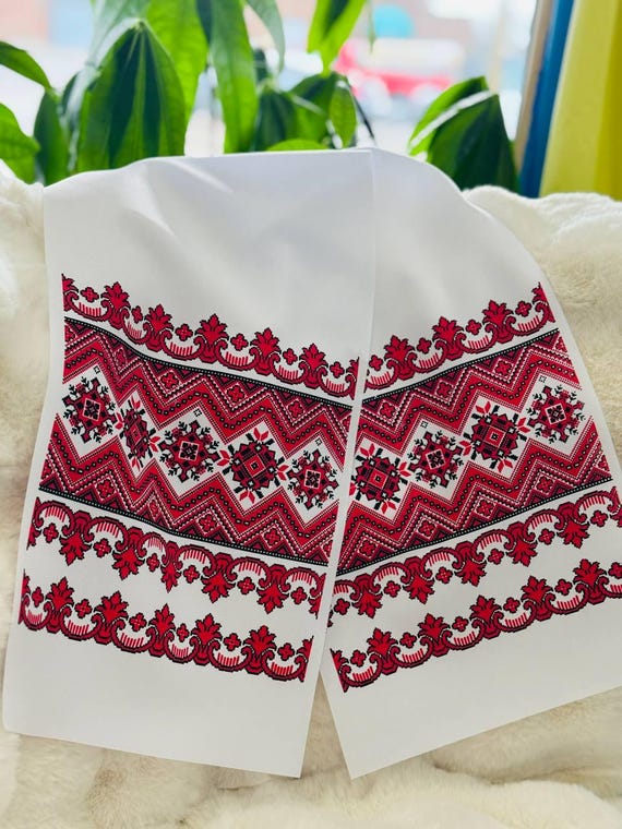 Ukrainian Printed Rushnyk Wedding Towel | Traditional Wedding Ceremony Towel | In Stock in USA | Рушник (31)
