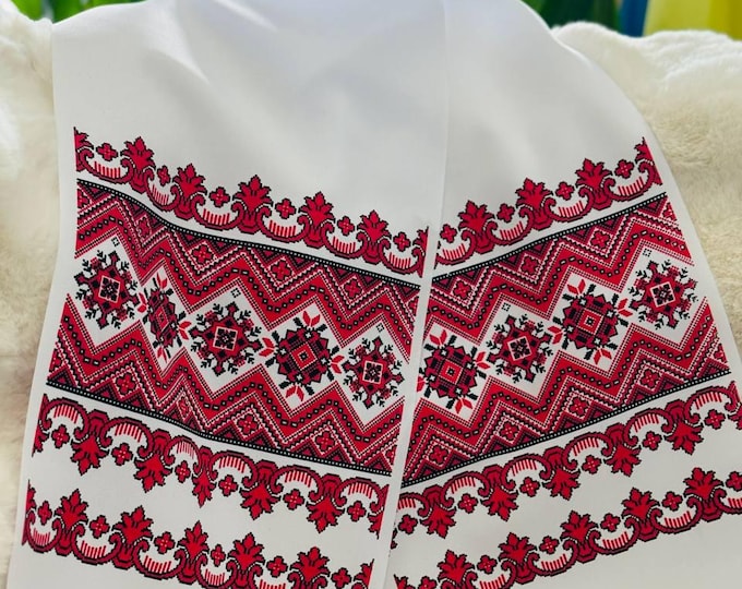 Ukrainian Printed Rushnyk Wedding Towel | Traditional  Wedding Ceremony Towel | In Stock in USA | Рушник (31)