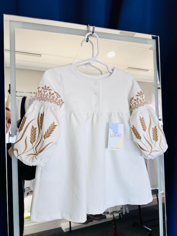 Embroidered Vyshyvanka Dress for Girls | Ukrainian Embroidery Dress | Traditional Ukrainian Style in Stock in USA | Вишиванка у США (11)