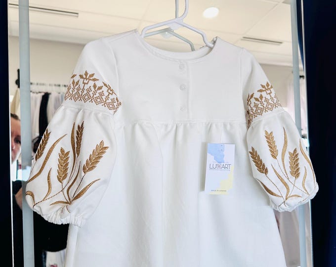 Embroidered Vyshyvanka Dress for Girls | Ukrainian Embroidery Dress | Traditional Ukrainian Style in Stock in USA | Вишиванка у США (11)