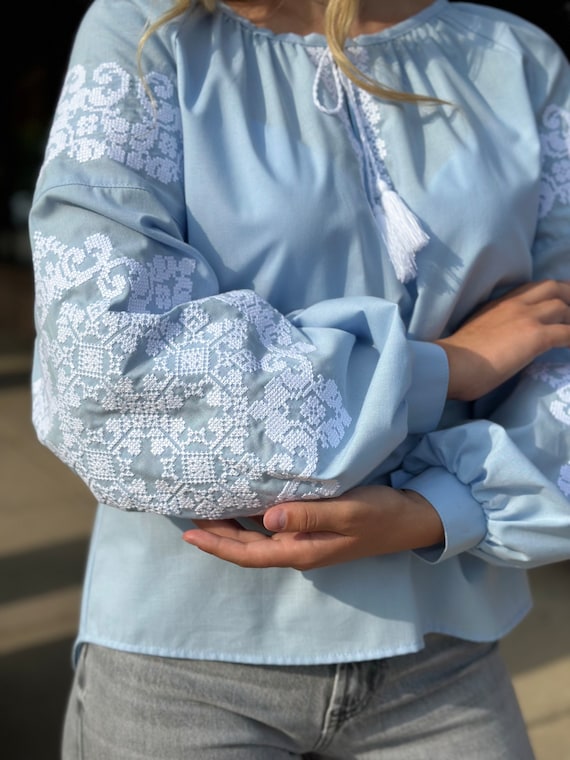 Ukrainian Vyshyvanka Embroidered Blouse for Women | Ethno Vintage Women's Shirt | Sorochka Vyshyta | Vyshyvanka in USA - Fast Shipping (109)
