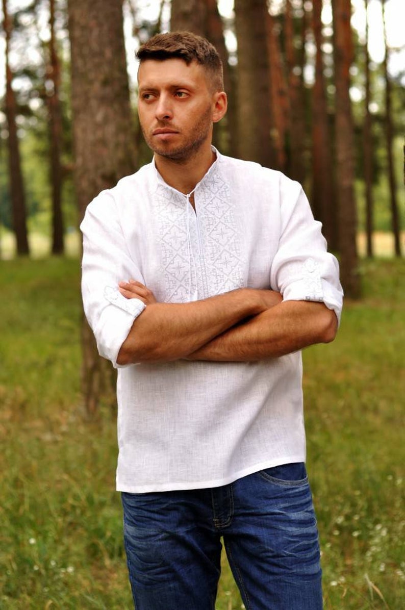 Ukrainian Vyshyvanka | Men's Embroidered Shirt | Вишиванка | Ukraine Vintage Sorochka Gift for Him | Ukrainian Clothing in USA bild 3