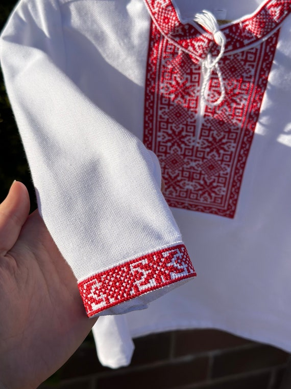 Embroidered Vyshyvanka Shirt for Boys | Ukrainian Embroidery Shirt | Traditional Ukrainian Style Gift in Stock in USA | Вишиванка у США (31)