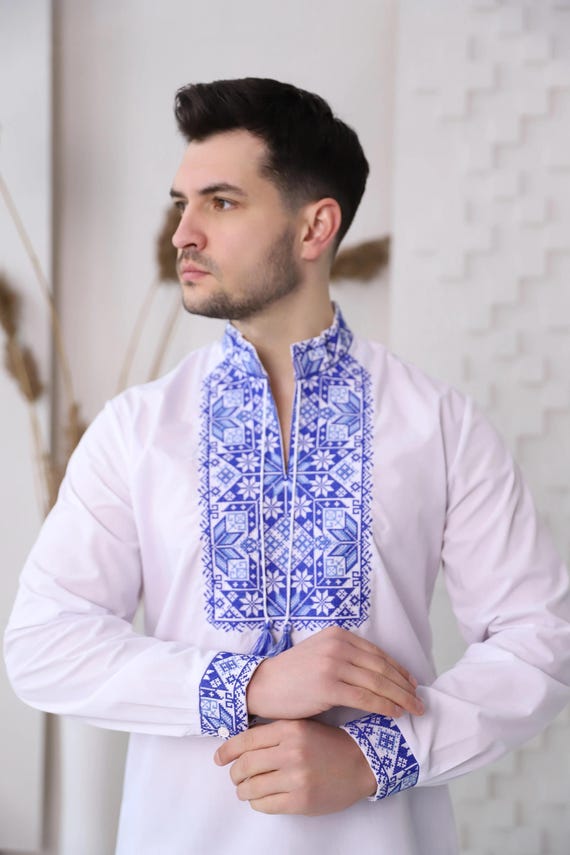 Ukrainian Vyshyvanka | Men's Embroidered Shirt | Вишиванка | Ukraine Vintage Sorochka Gift for Him | Handmade Ukrainian Clothing (92)