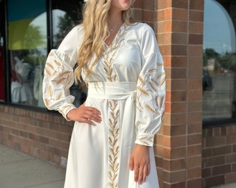 In USA NEW Dress Embroidered dress Ukrainian style dress with embroidered Vyshyvanka dress Ukraine dress with embroidered