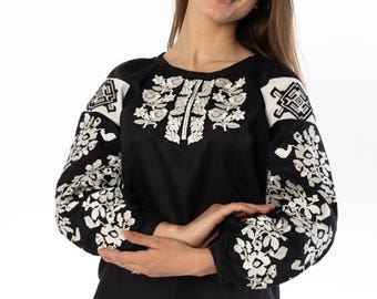 Ukrainian Embroidered Blouse for Women | Ethno Vintage Women's Vyshyvanka Shirt | Sorochka Vyshyta | Vyshyvanka Gift USA | Вишиванка